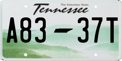 TN license plate A8337T
