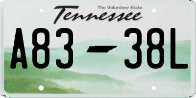TN license plate A8338L