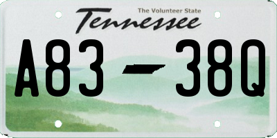 TN license plate A8338Q