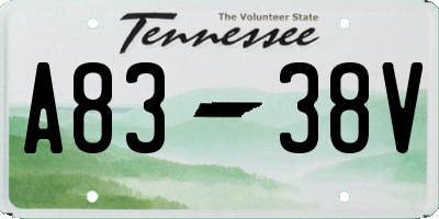 TN license plate A8338V