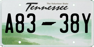 TN license plate A8338Y