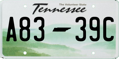 TN license plate A8339C