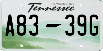 TN license plate A8339G