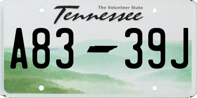TN license plate A8339J