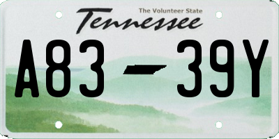 TN license plate A8339Y