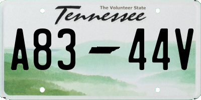 TN license plate A8344V