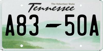 TN license plate A8350A