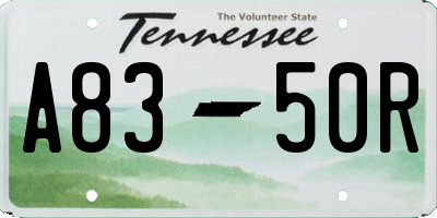 TN license plate A8350R