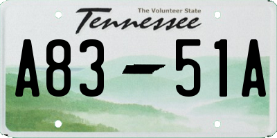 TN license plate A8351A