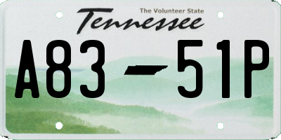 TN license plate A8351P