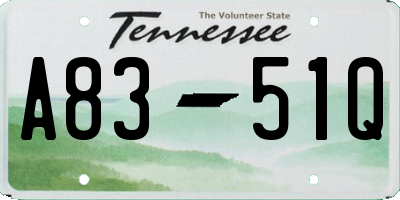TN license plate A8351Q