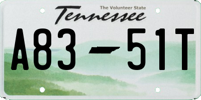 TN license plate A8351T