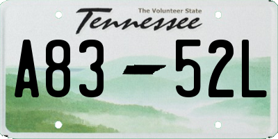 TN license plate A8352L