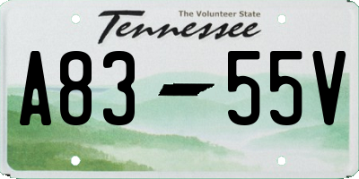 TN license plate A8355V