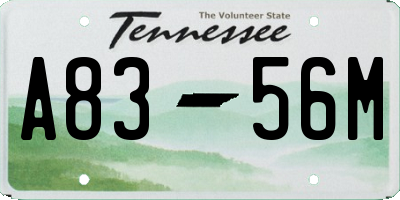 TN license plate A8356M