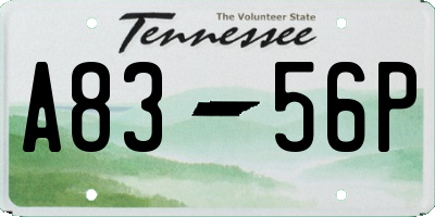TN license plate A8356P