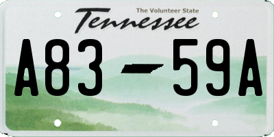 TN license plate A8359A