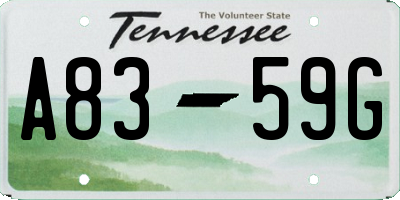 TN license plate A8359G