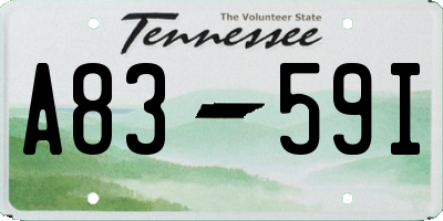 TN license plate A8359I