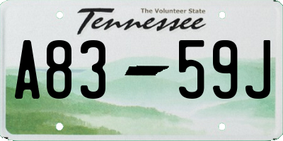 TN license plate A8359J
