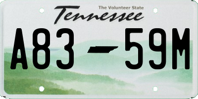 TN license plate A8359M