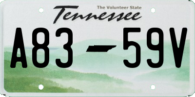 TN license plate A8359V