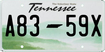 TN license plate A8359X