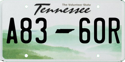 TN license plate A8360R