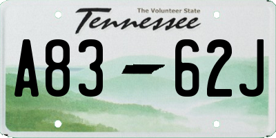 TN license plate A8362J