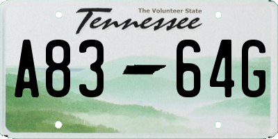 TN license plate A8364G