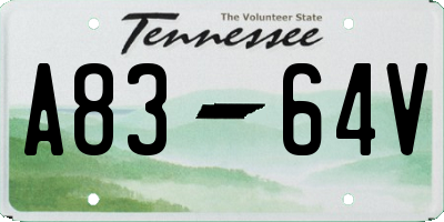 TN license plate A8364V