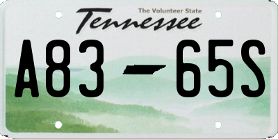 TN license plate A8365S