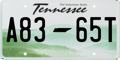 TN license plate A8365T