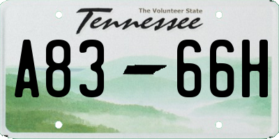 TN license plate A8366H
