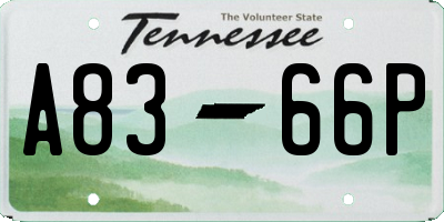 TN license plate A8366P