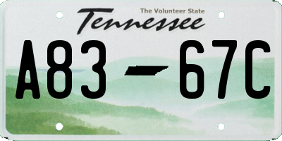 TN license plate A8367C
