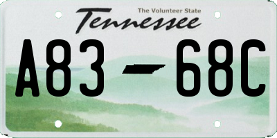 TN license plate A8368C