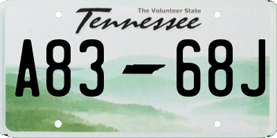 TN license plate A8368J