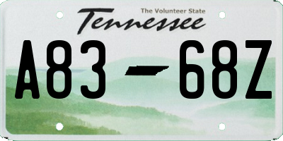 TN license plate A8368Z