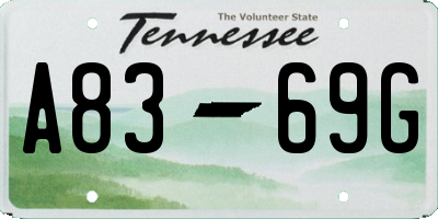 TN license plate A8369G