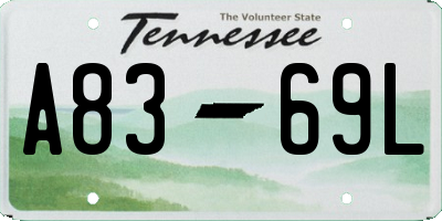 TN license plate A8369L