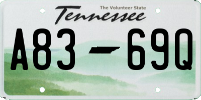 TN license plate A8369Q
