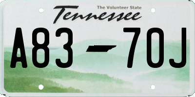 TN license plate A8370J
