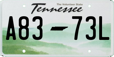 TN license plate A8373L