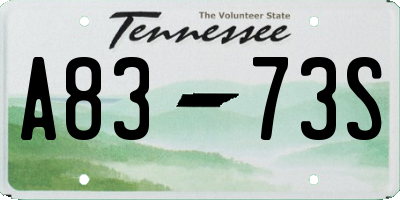 TN license plate A8373S