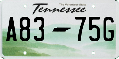 TN license plate A8375G