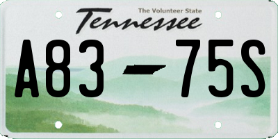 TN license plate A8375S