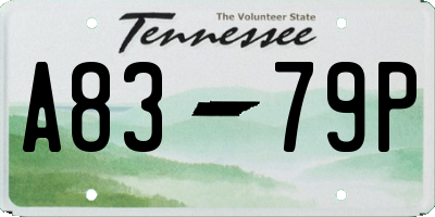 TN license plate A8379P