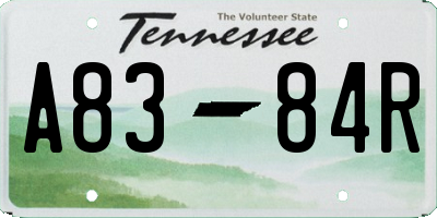 TN license plate A8384R