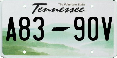 TN license plate A8390V